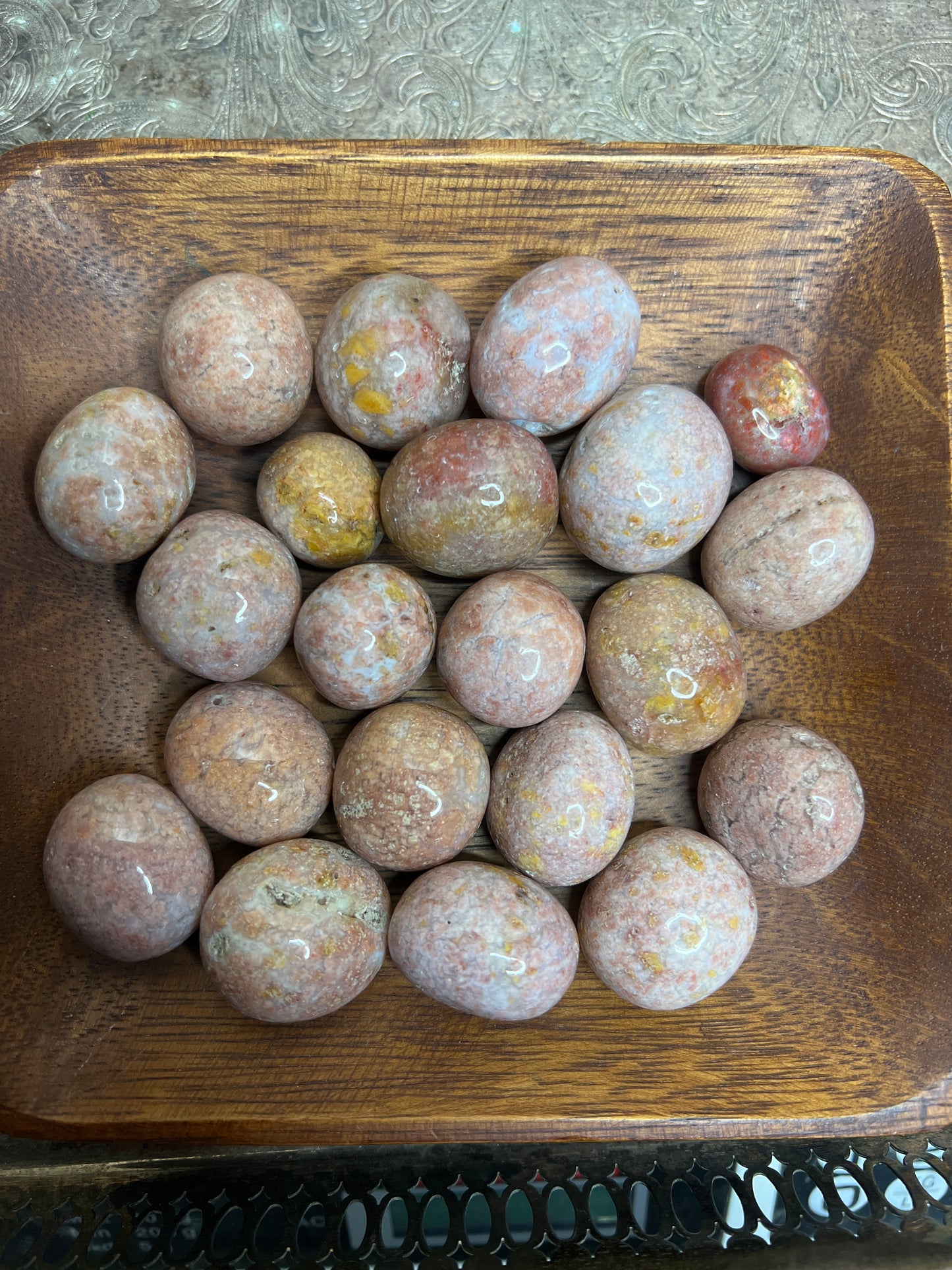 Pink Candy Agate Tumble stone