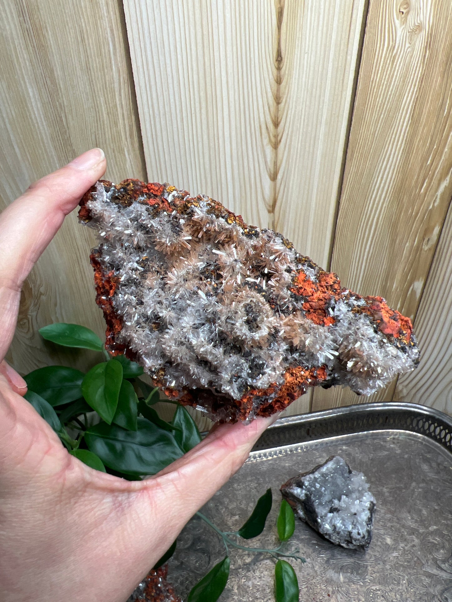Hemimorphite on Lemonite from Durango Mexico