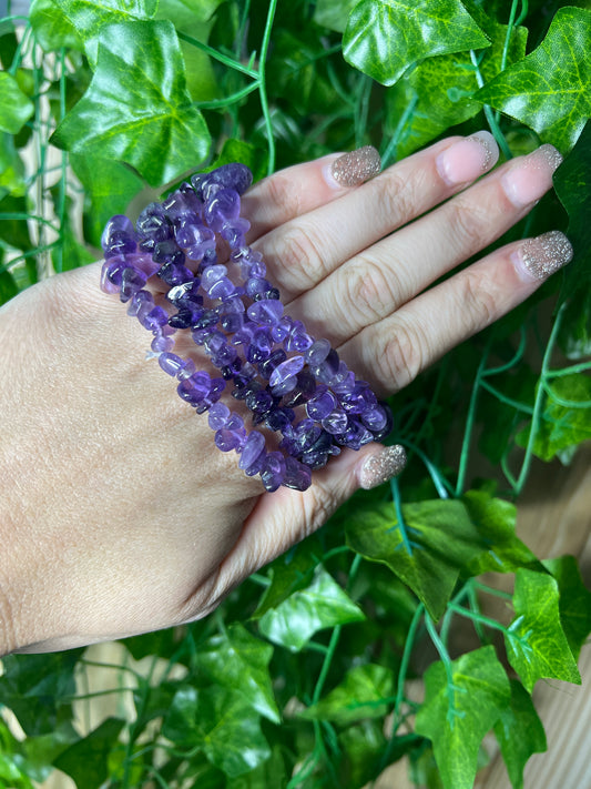 Amethyst Chip Bracelet