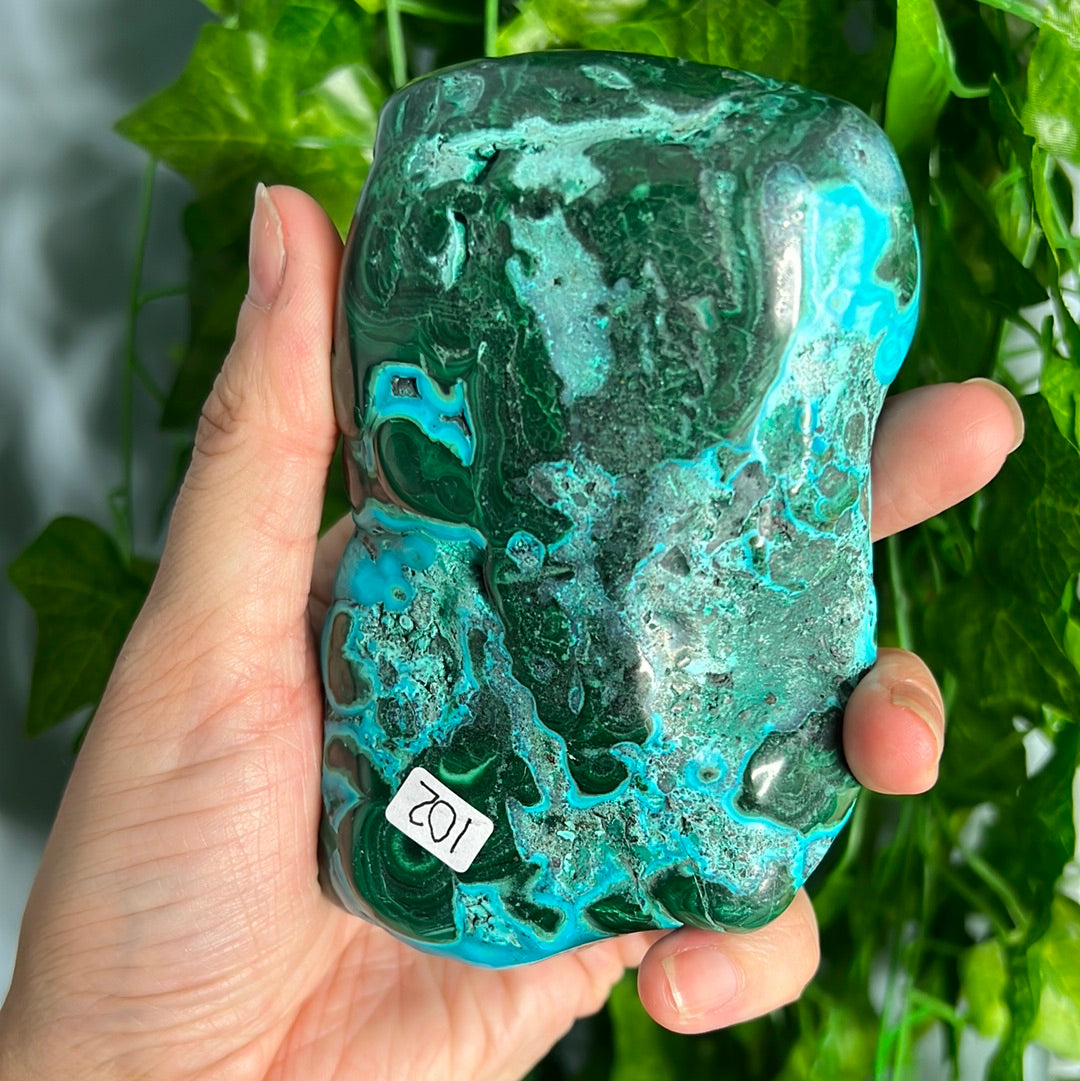 Chrysocolla Malachite Polished Freeforms (You choose)