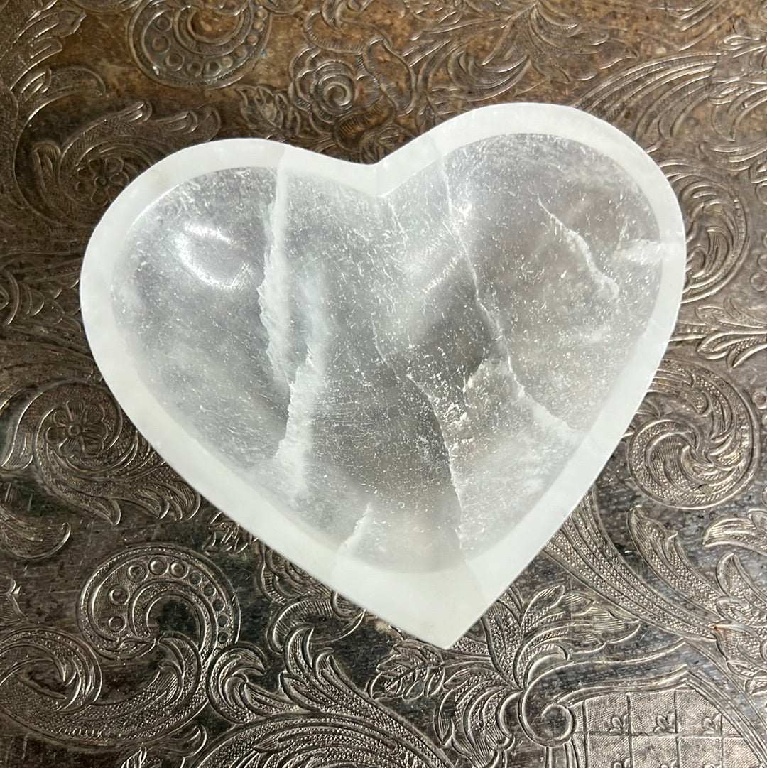 Moroccan Selenite Bowls - Small (Heart or Round)