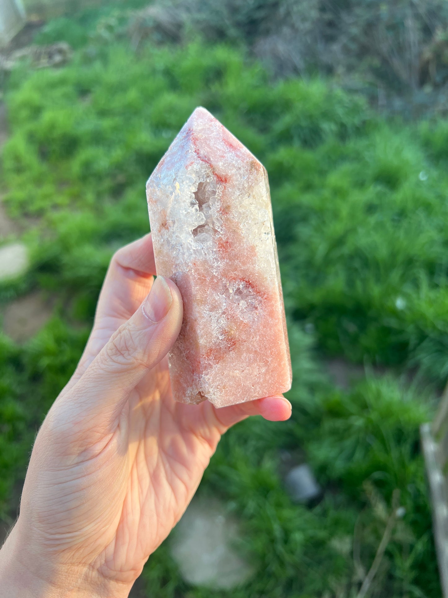 Pink amethyst tower 34d