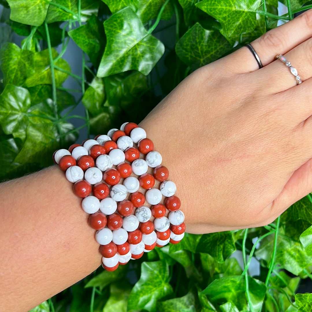 Howlite & Jasper Mixed Bracelet 8mm pokemon