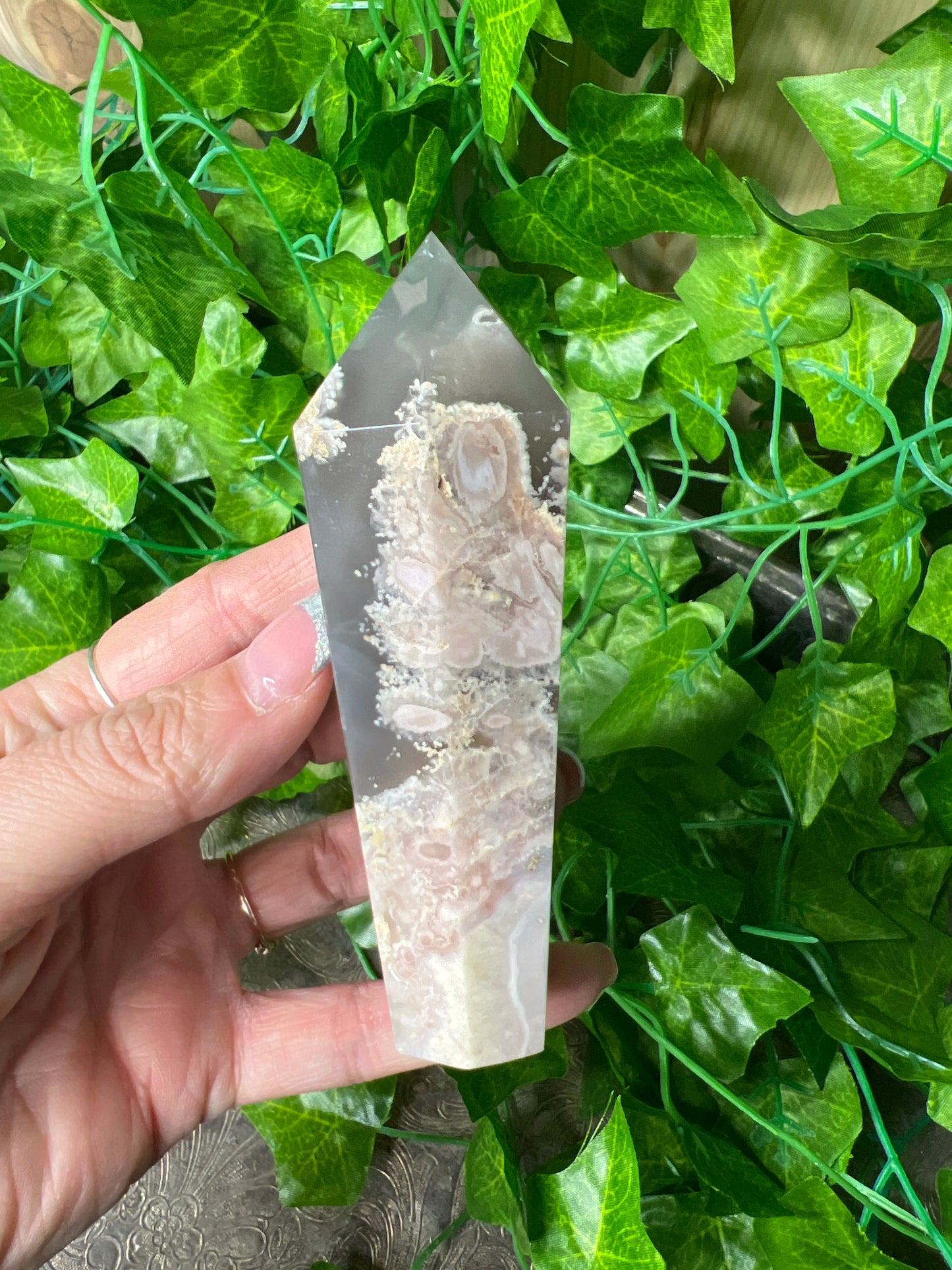 Flower Agate Wand/tower (20A)