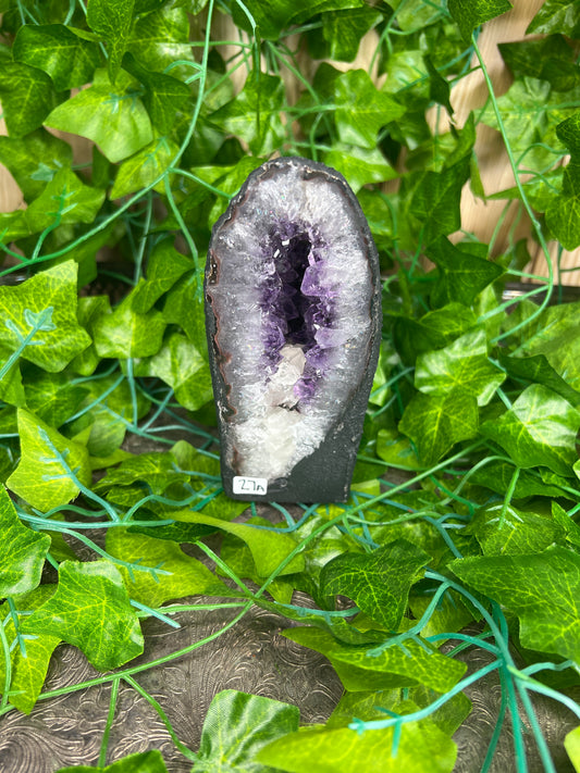 Brazilian Mini Amethyst with Calcite Cathedral (65) - N