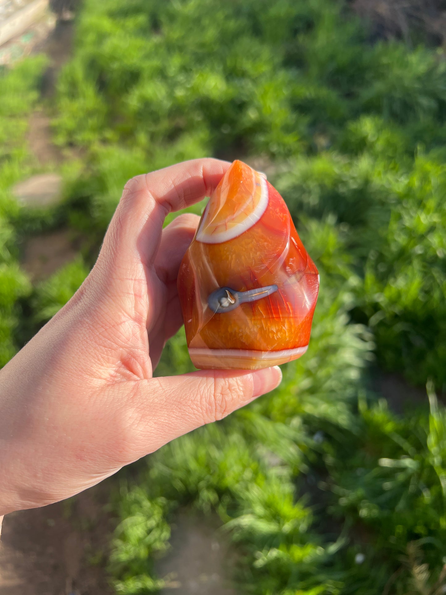 Carnelian Agate flame (12b)