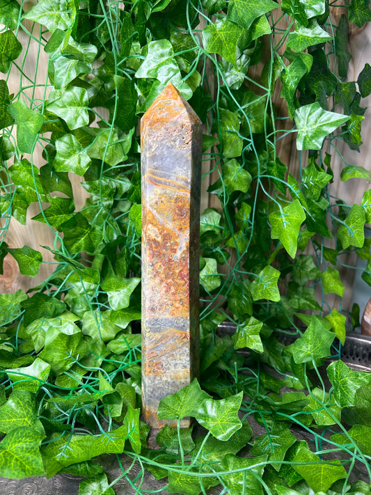 XL Crazy Lace agate tower (2.9lb)