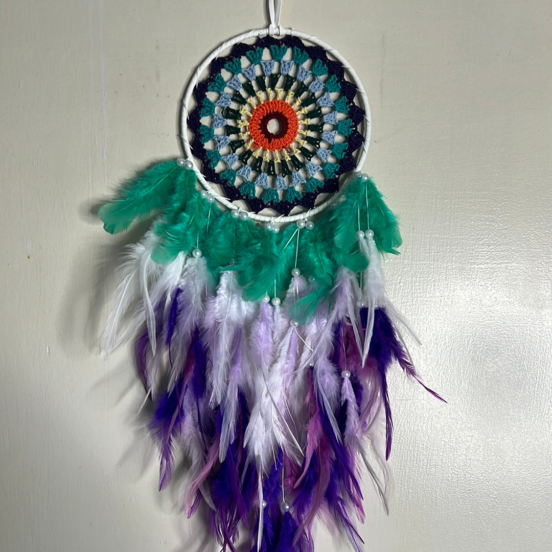 Large Knit Rainbow DreamCatcher