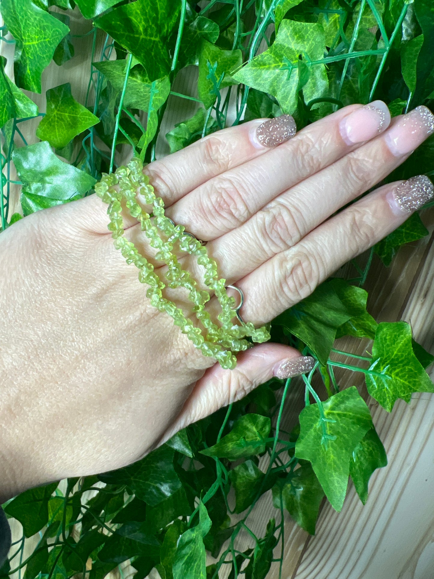 Peridot Chip Bracelet