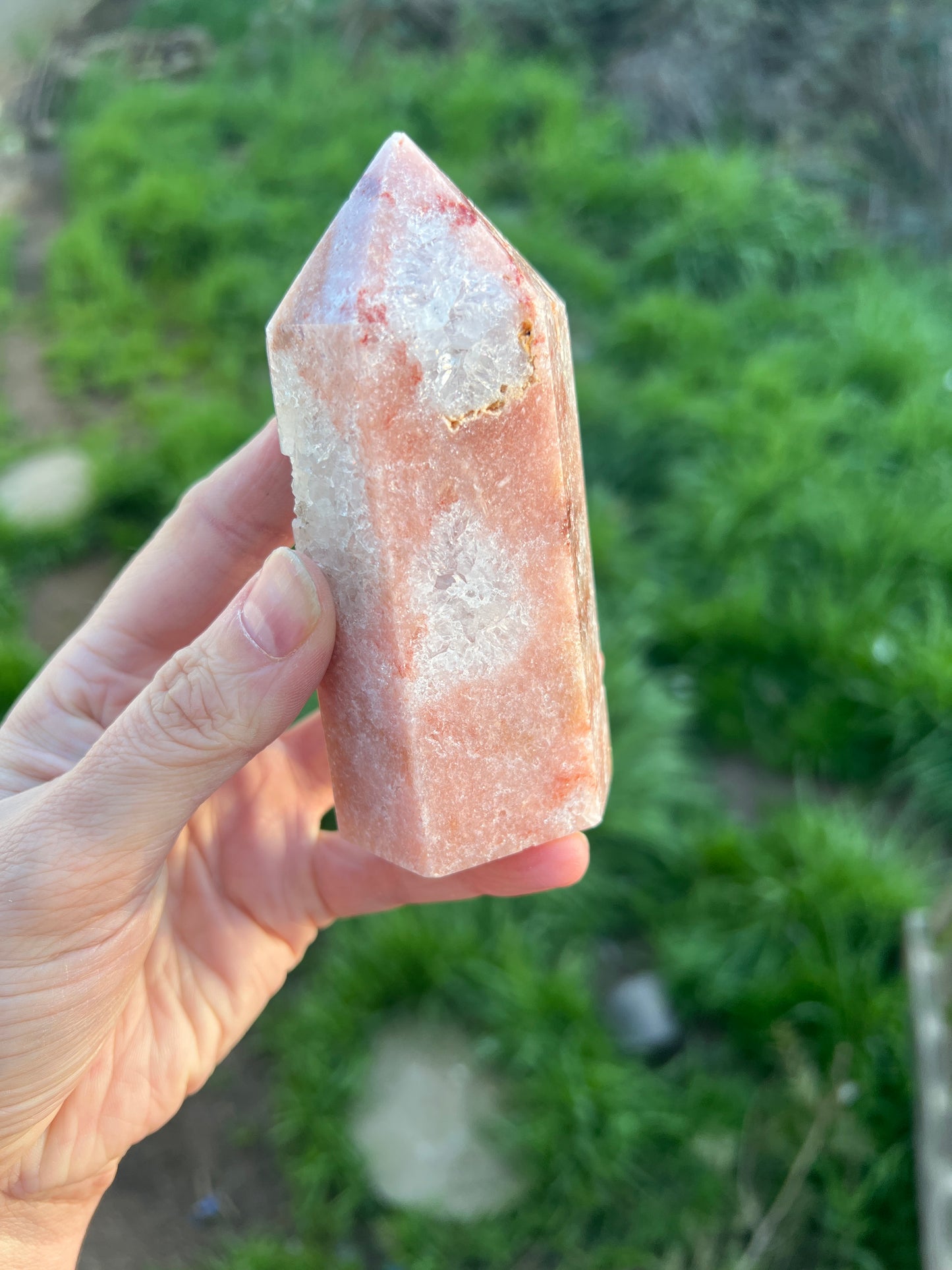 Pink amethyst tower 34d