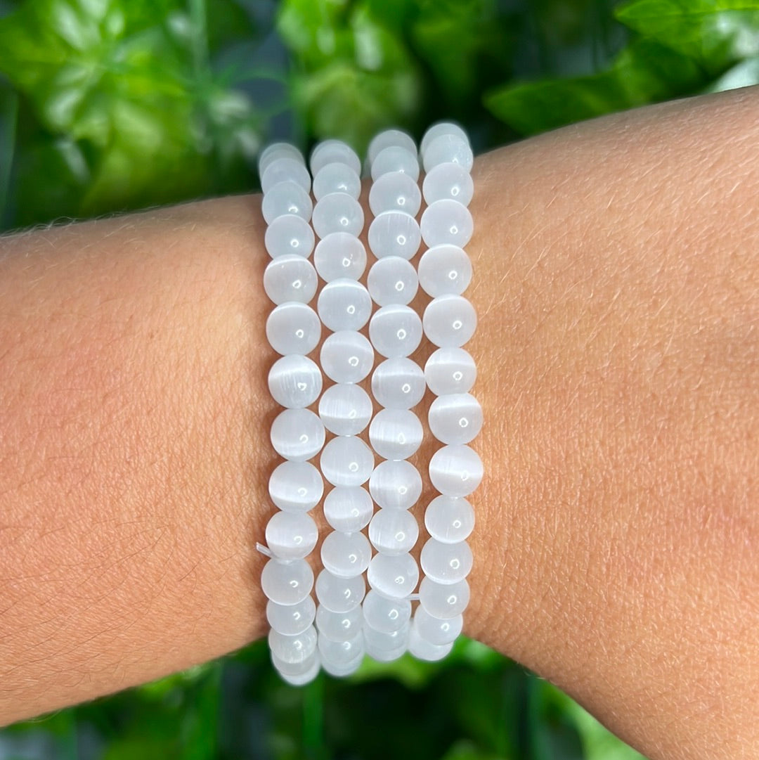 Cats Eye - Manmade White 6mm