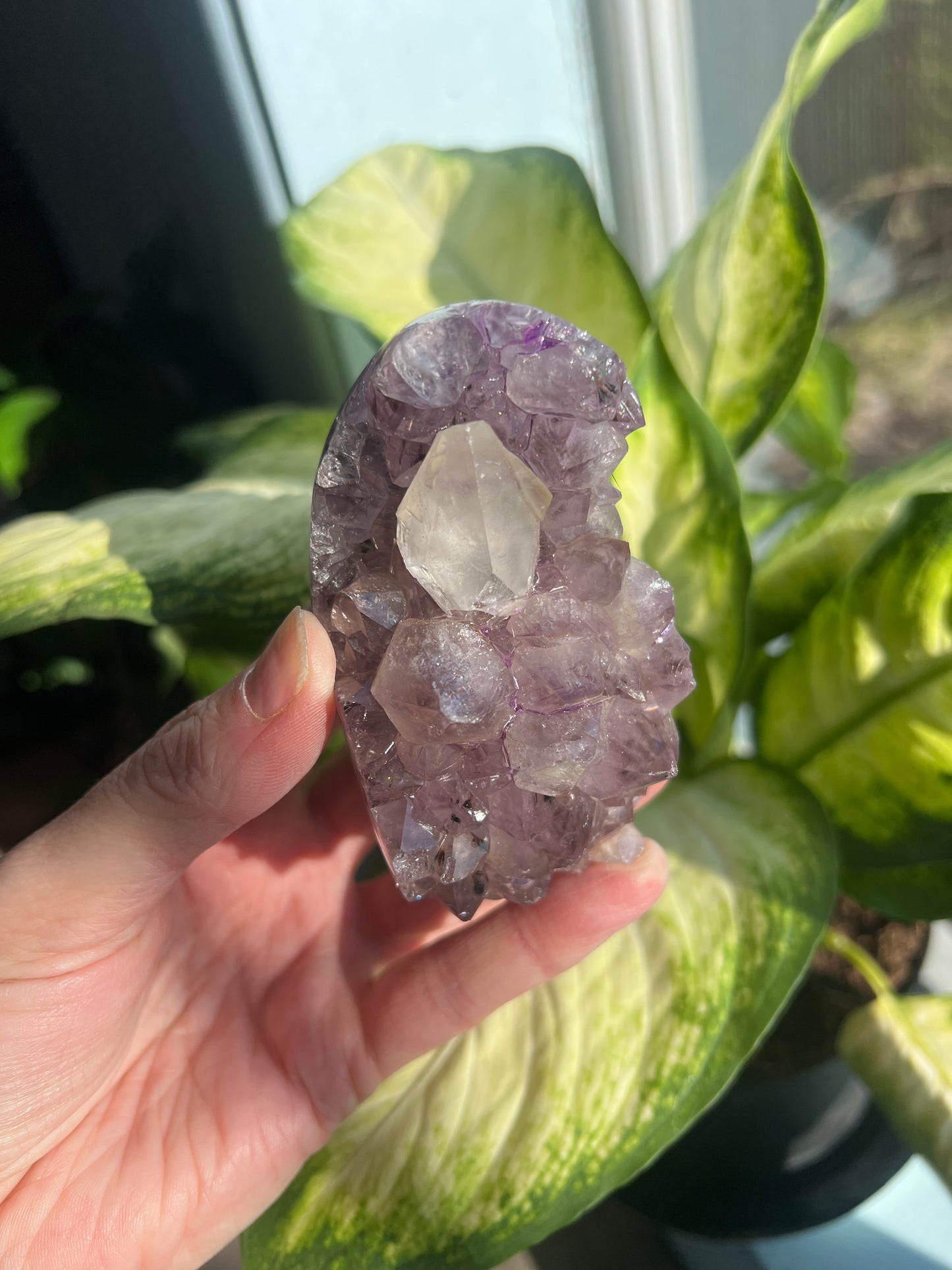 Chunk Amethyst with Calcite Freeform / Tower