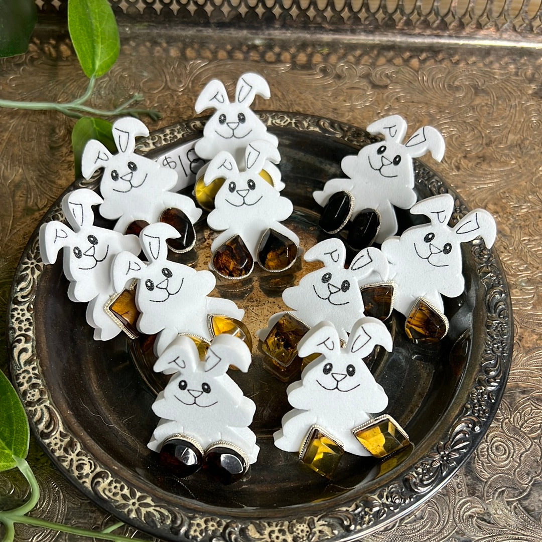 Mexican Amber Earrings (S925 Posts)