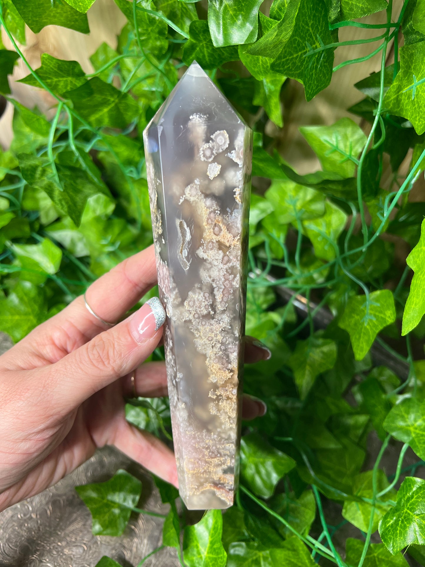 Flower Agate Wand / Tower (48)
