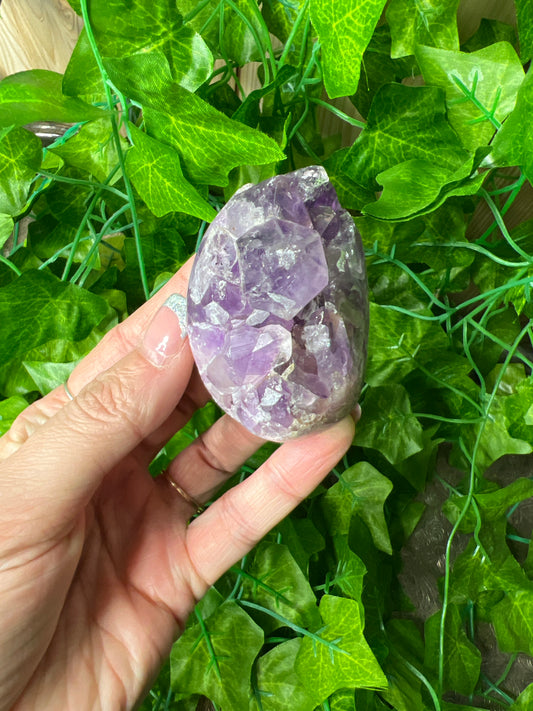 Brazilian Amethyst with Agate Freeform (17B)