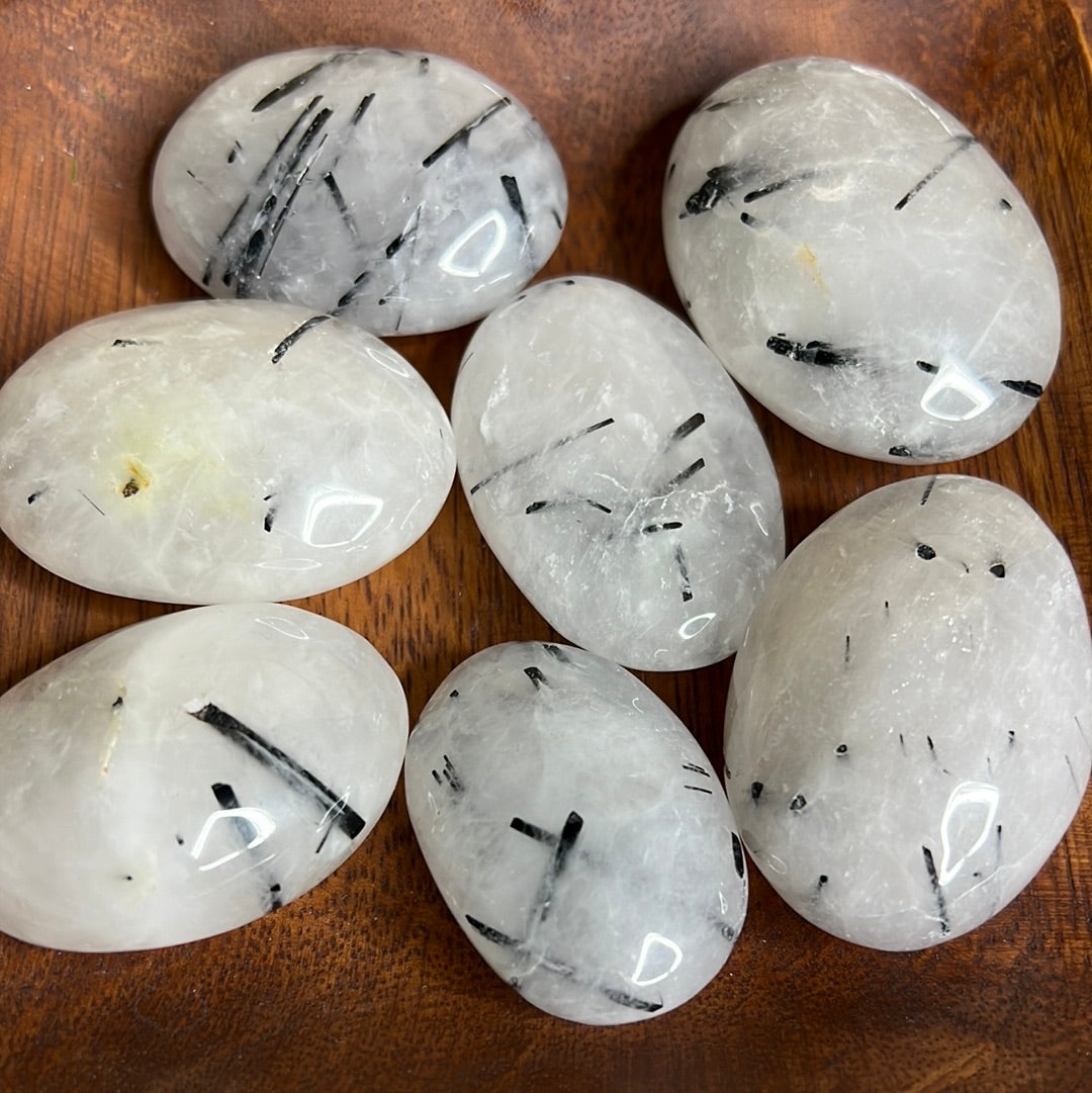 Tourmaline In Quartz Palm stone