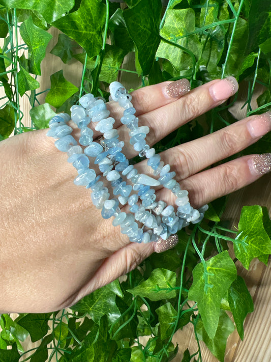 Aquamarine Chip Bracelet