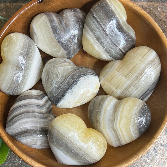 Puffy Zebra Calcite Gemmy heart ❤️ (intuitively chosen)