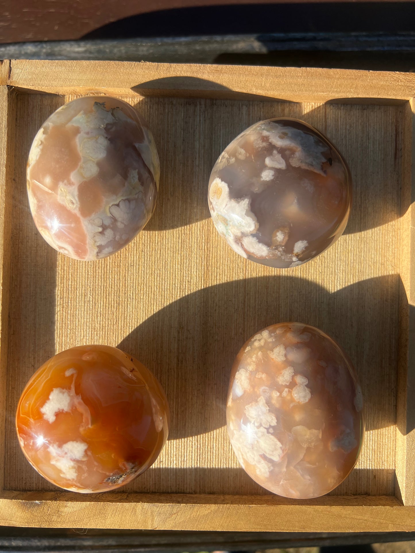Flower Agate Palm stone (you choose)