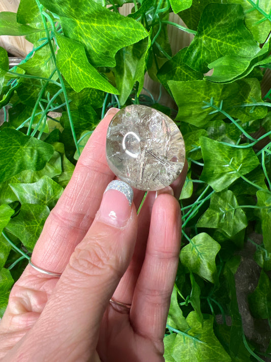 Garden Quartz with Rutile Lens 14B