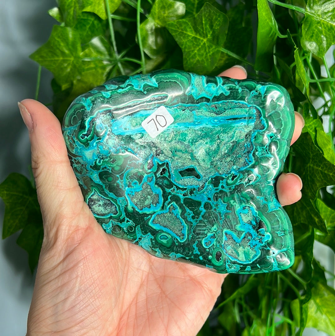 Chrysocolla Malachite Polished Freeforms (You choose)