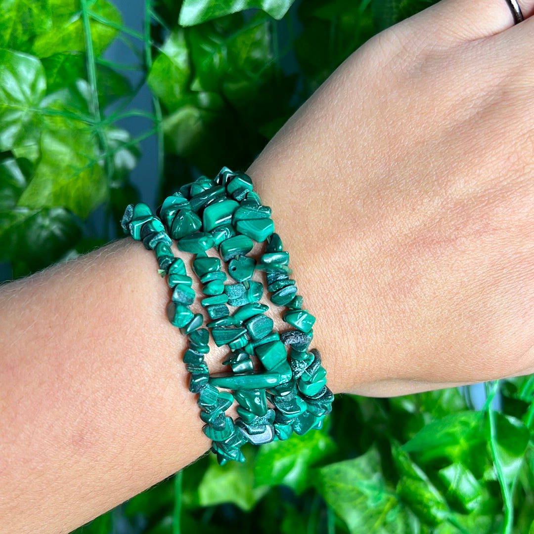 Malachite Chip Bracelet