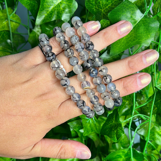 Spider web agate Bracelet (manmade)