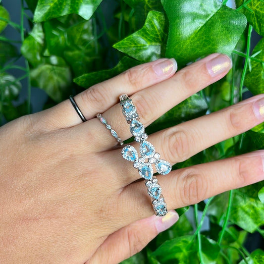 Aquamarine Clasp Bracelet
