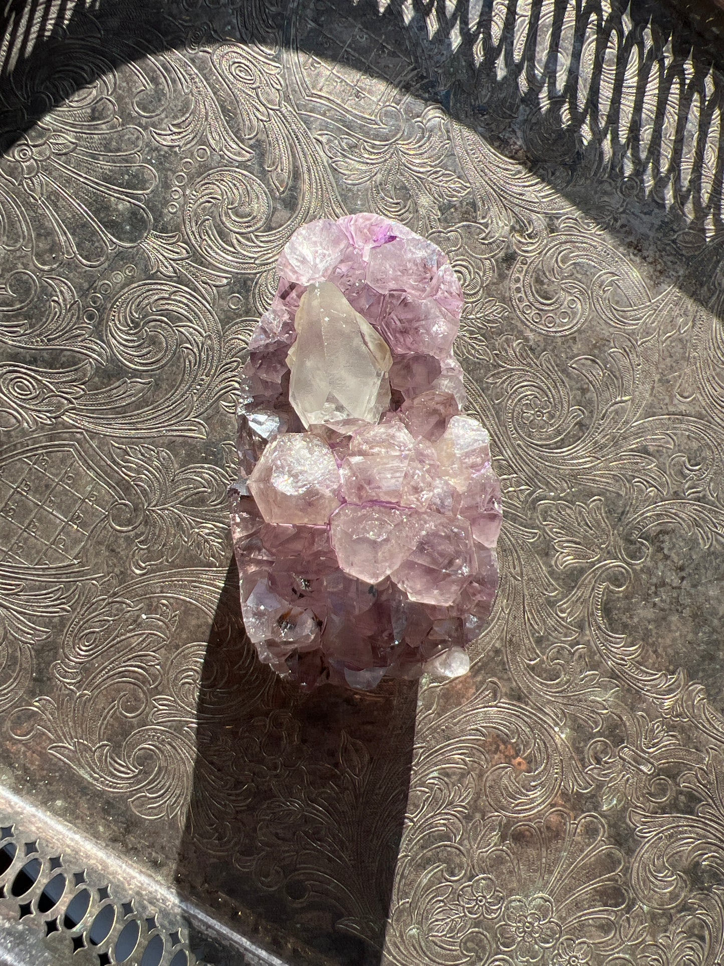 Chunk Amethyst with Calcite Freeform / Tower
