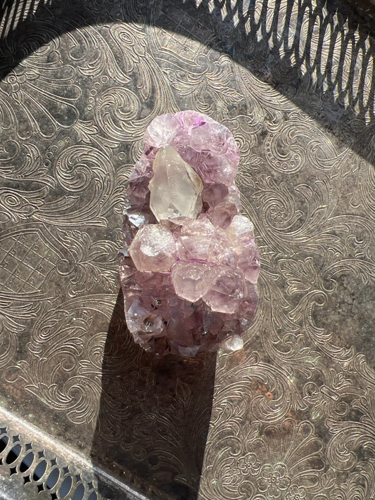 Chunk Amethyst with Calcite Freeform / Tower