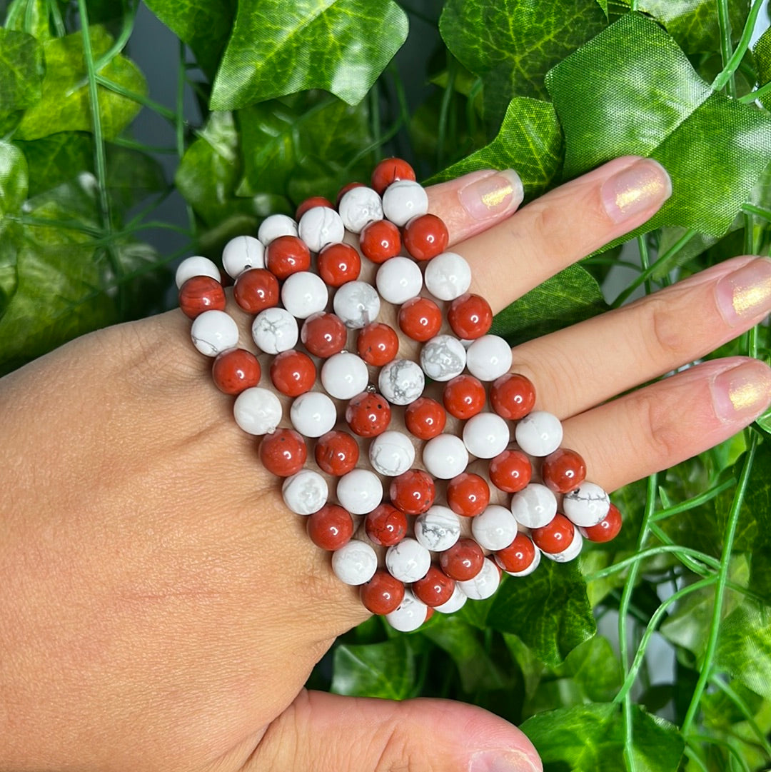 Howlite & Jasper Mixed Bracelet 8mm pokemon