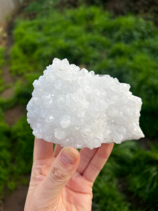 Calcite with green icy Fluorite 60