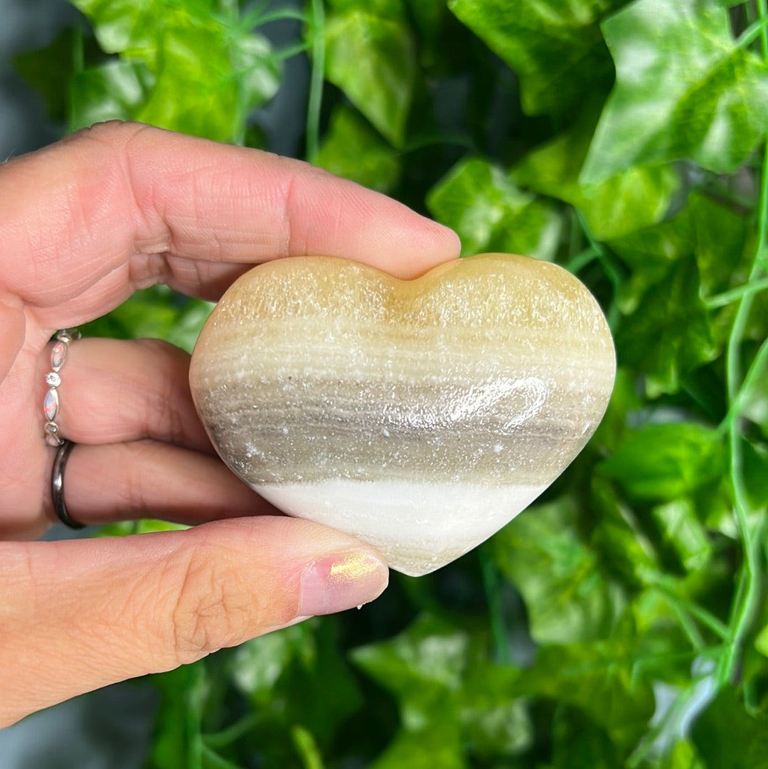 Puffy Zebra Calcite Gemmy heart ❤️ (intuitively chosen)