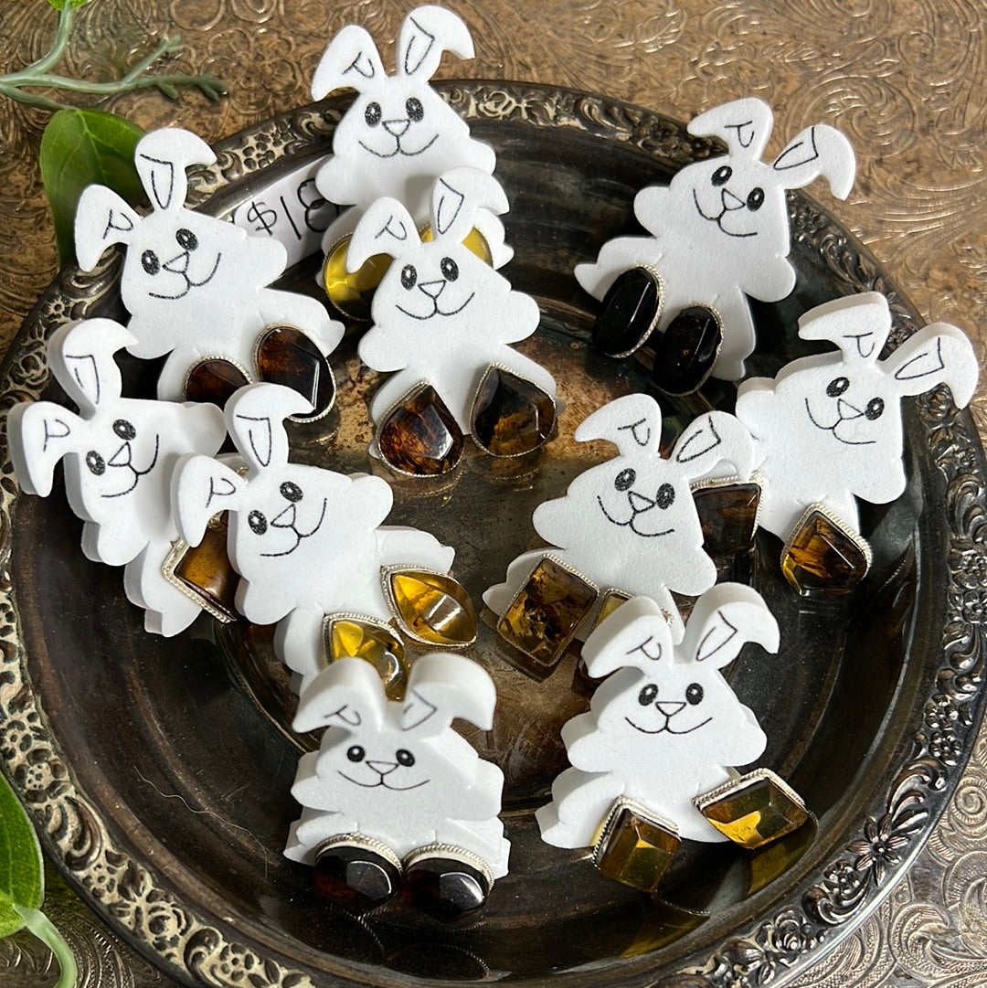 Mexican Amber Earrings (S925 Posts)
