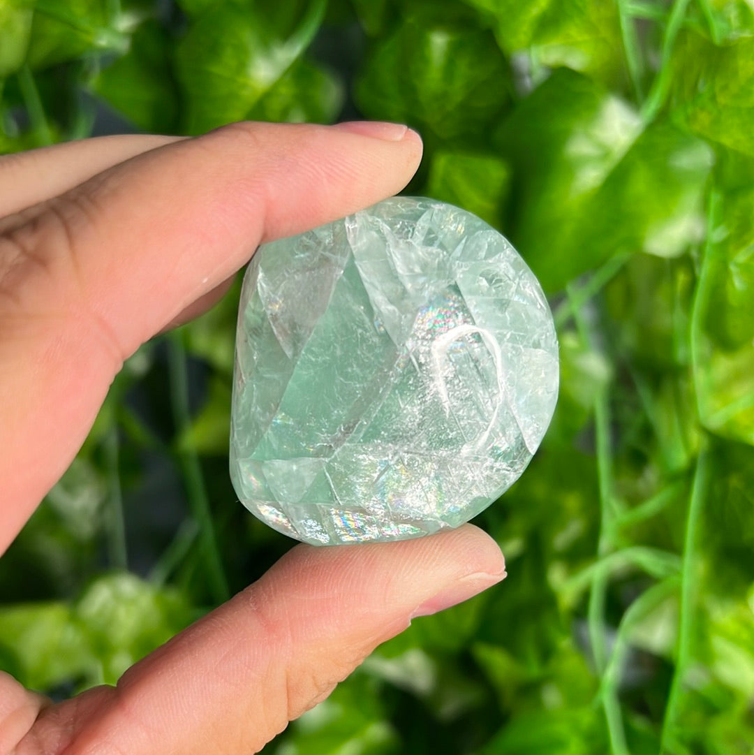 Baja Blast Mexican rainbow filled Fluorite Pebble
