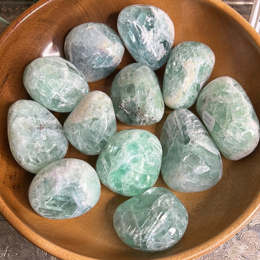 Baja Blast Mexican rainbow filled Fluorite Pebble
