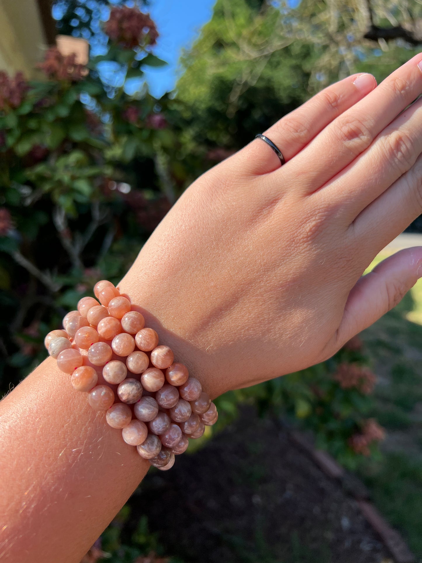 Peach Moonstone Bracelet