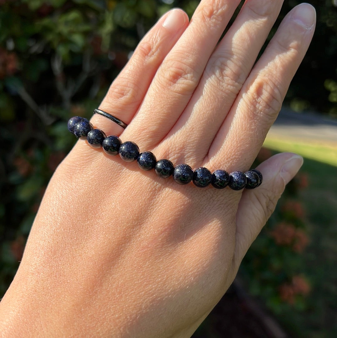 Blue Sandstone Bracelet (ManMade)
