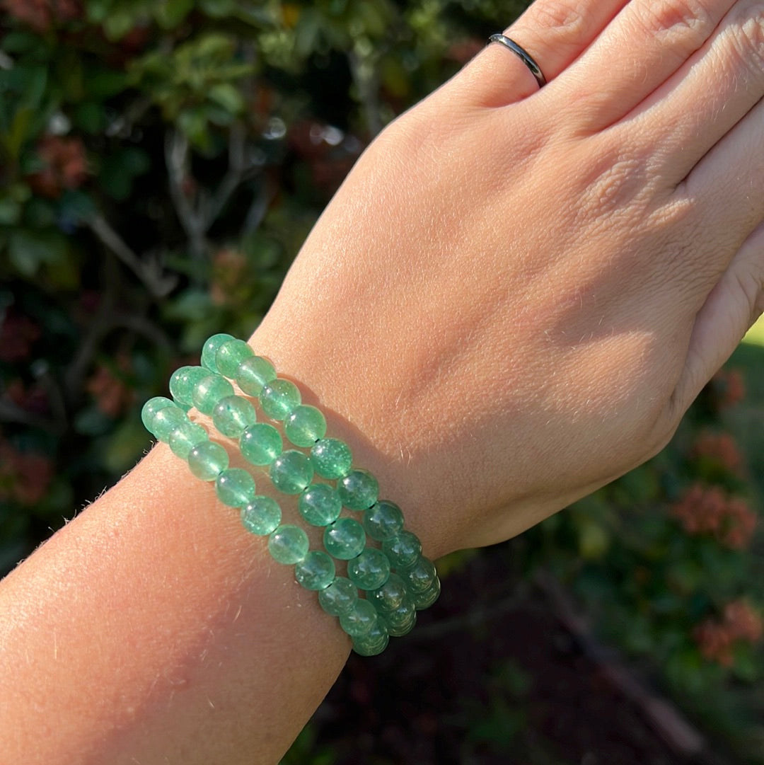 Green Strawberry Quartz Bracelet