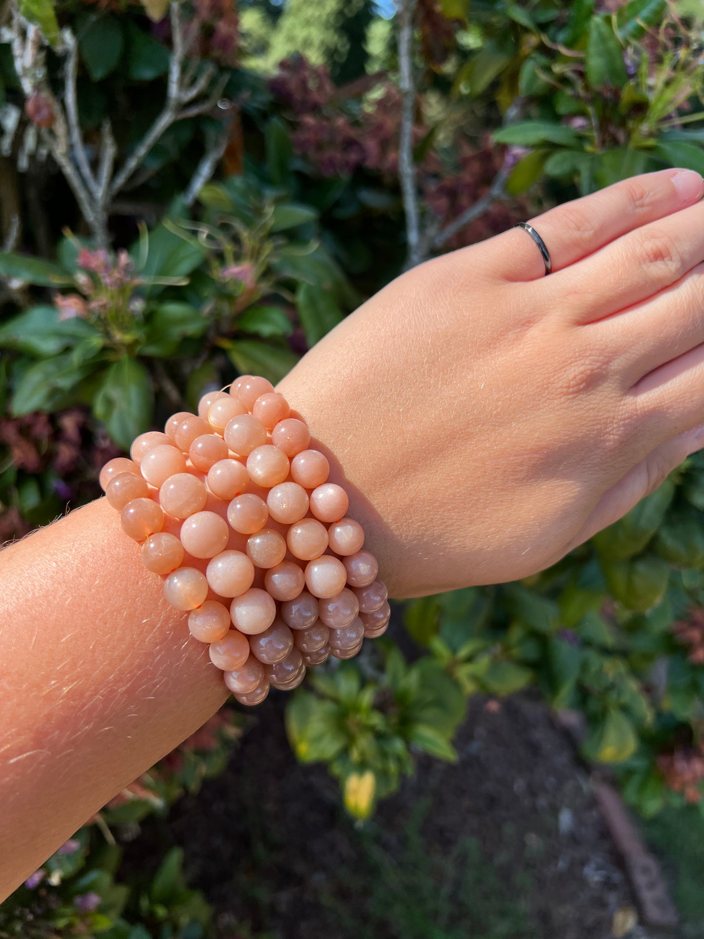 HQ Gem Quality Peach Moonstone Bracelet