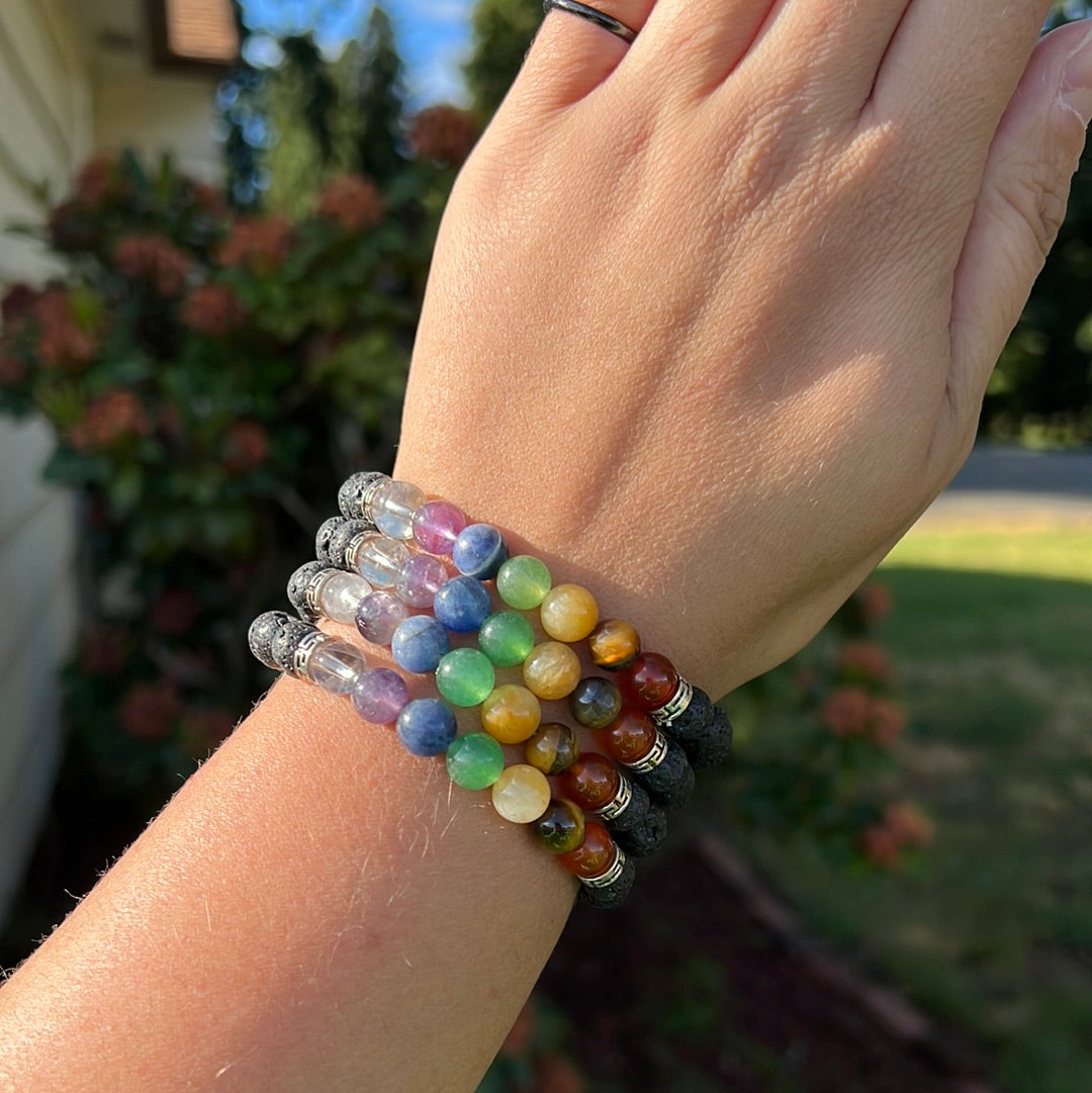 Chakra Bracelet (with lava stone)
