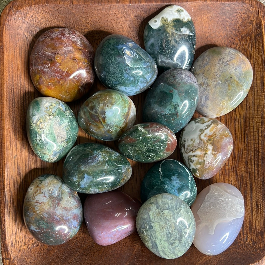 Moss Agate Mini Palm