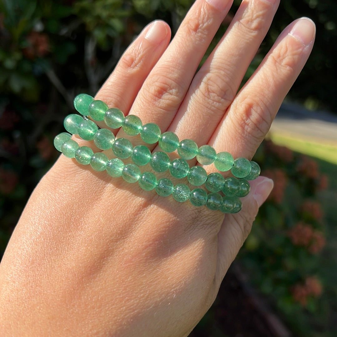 Green Strawberry Quartz Bracelet