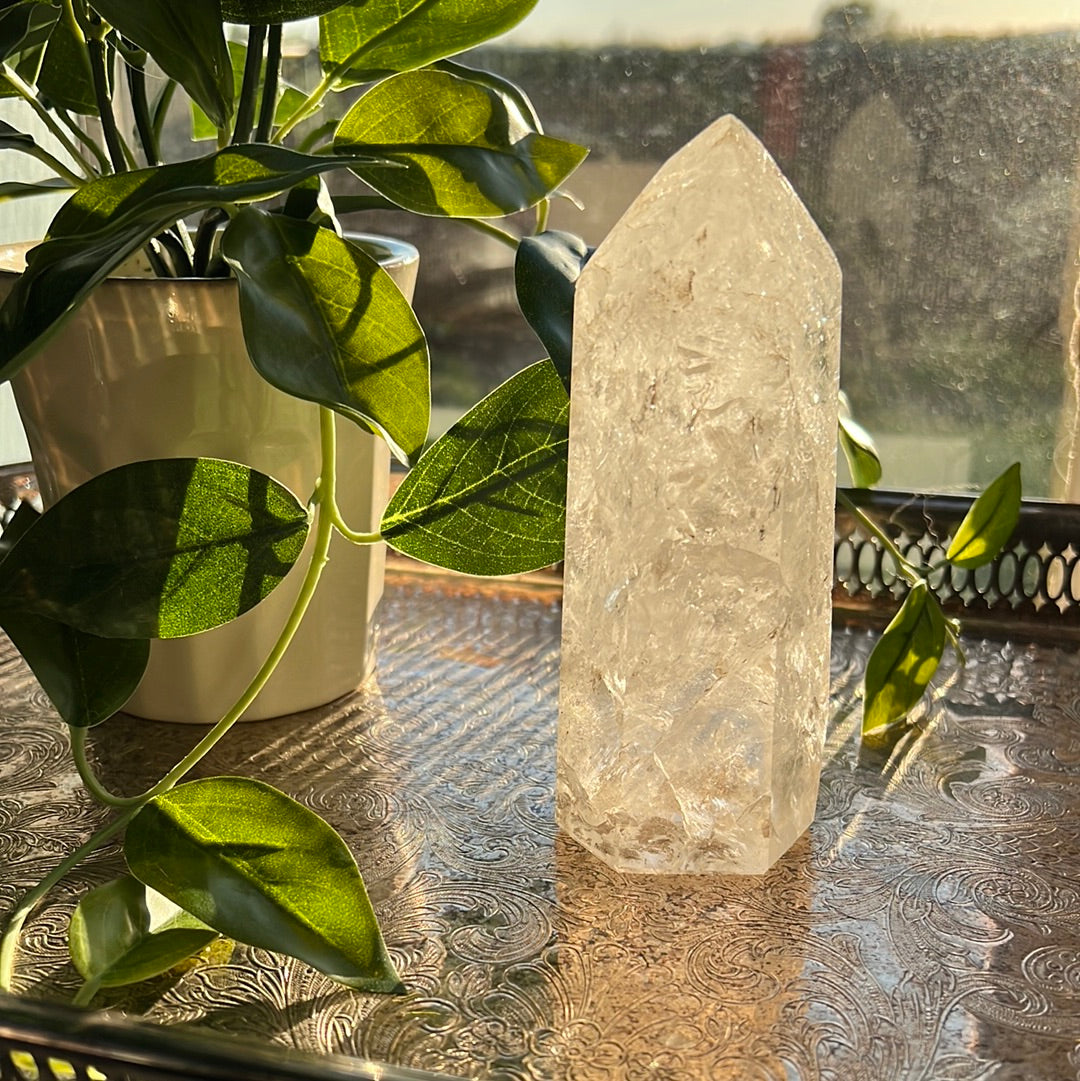 AA Quality rainbow filled Clear Quartz Large Towers