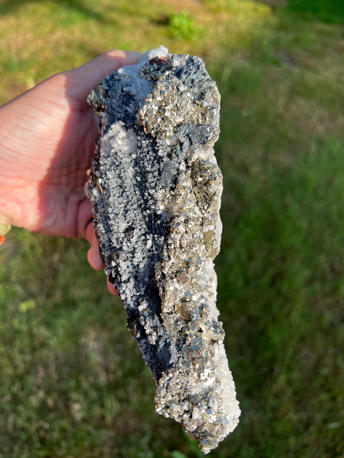 Pyrite, Calcite, Hematite Galena Specimen