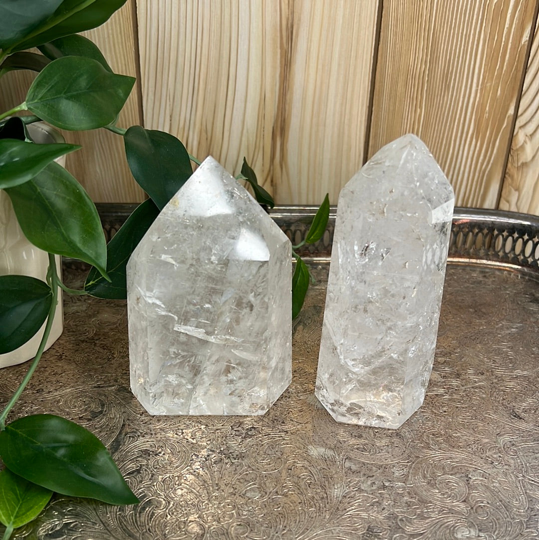 AA Quality rainbow filled Clear Quartz Large Towers