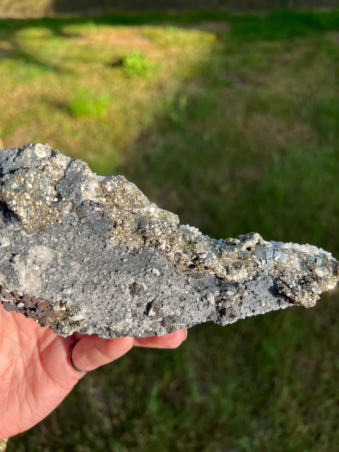 Pyrite, Calcite, Hematite Galena Specimen