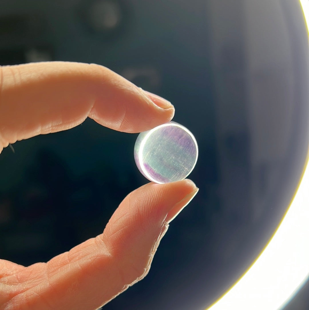 HQ Rainbow fluorite mini sphere