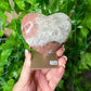 Pink Amethyst Heart on Stand (52A)
