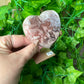 Pink Amethyst Heart on Stand (33B)